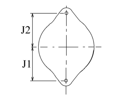 Côtes et dimensions de l'alternateur
