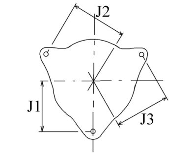 Côtes et dimensions de l'alternateur