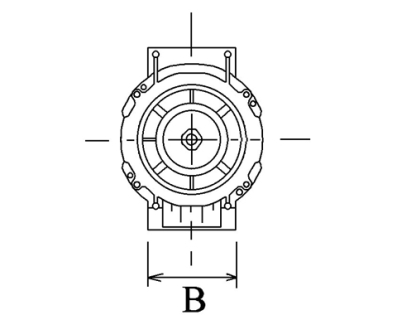 Côtes et dimensions de l'alternateur