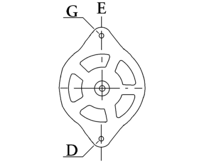 Côtes et dimensions de l'alternateur