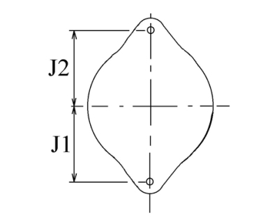 Côtes et dimensions de l'alternateur