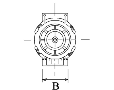 Côtes et dimensions de l'alternateur