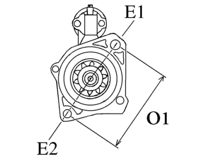 Côtes et dimensions du démarreur