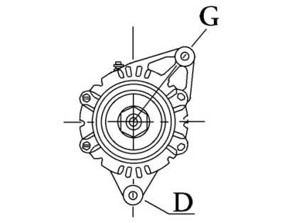 Côtes et dimensions de l'alternateur