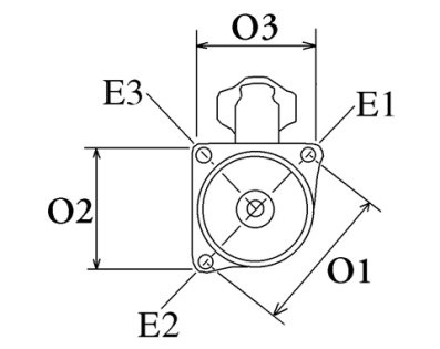 Côtes et dimensions du démarreur