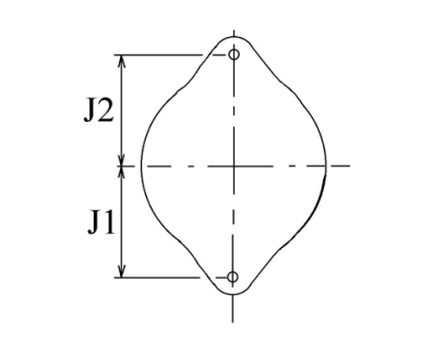 Côtes et dimensions de l'alternateur