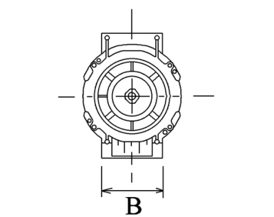 Côtes et dimensions de l'alternateur