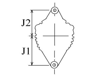 Côtes et dimensions de l'alternateur