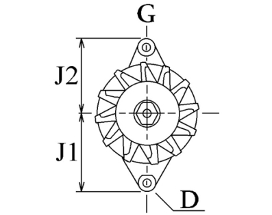 Côtes et dimensions de l'alternateur