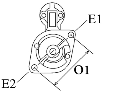 Côtes et dimensions du démarreur