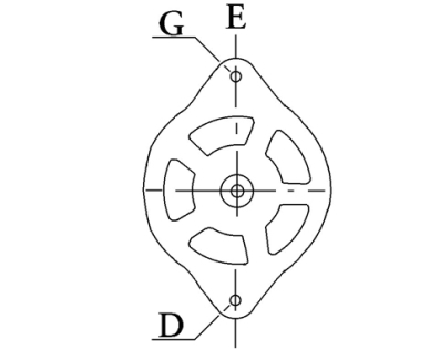 Côtes et dimensions de l'alternateur