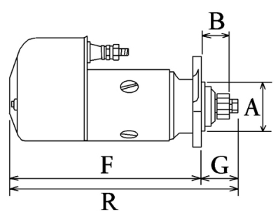 Côtes et dimensions du démarreur