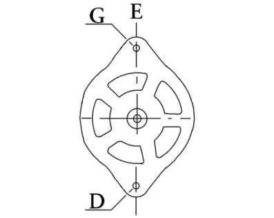 Côtes et dimensions de l'alternateur