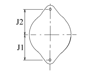 Côtes et dimensions de l'alternateur
