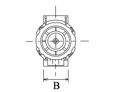 Côtes et dimensions de l'alternateur