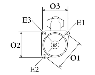 Côtes et dimensions du démarreur