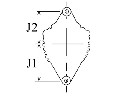 Côtes et dimensions de l'alternateur