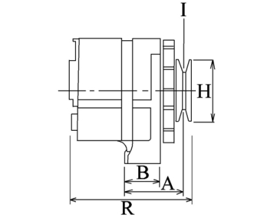 Côtes et dimensions de l'alternateur