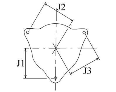Côtes et dimensions de l'alternateur