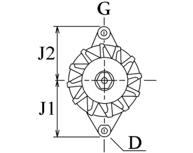 Côtes et dimensions de l'alternateur