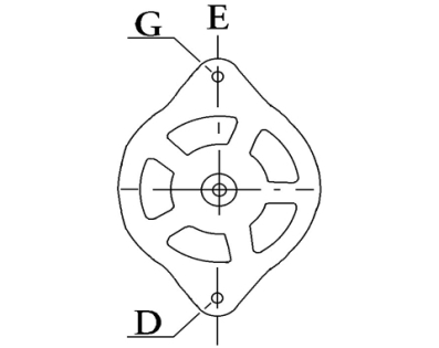 Côtes et dimensions de l'alternateur