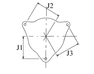 Côtes et dimensions de l'alternateur
