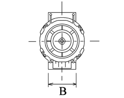 Côtes et dimensions de l'alternateur