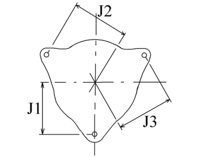 Côtes et dimensions de l'alternateur