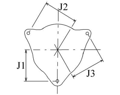 Côtes et dimensions de l'alternateur