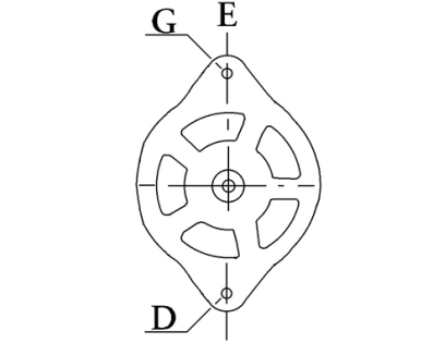 Côtes et dimensions de l'alternateur