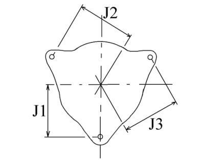 Côtes et dimensions de l'alternateur