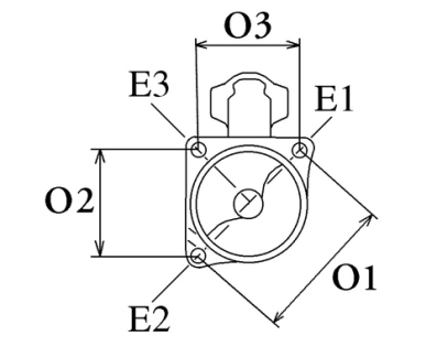 Côtes et dimensions du démarreur