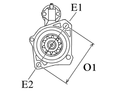 Côtes et dimensions du démarreur