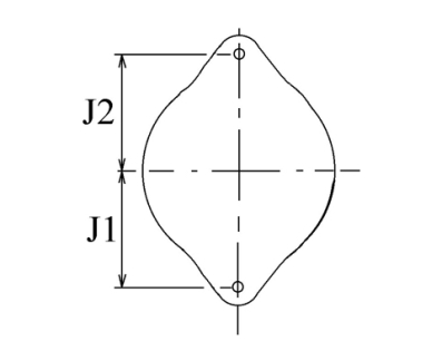 Côtes et dimensions de l'alternateur
