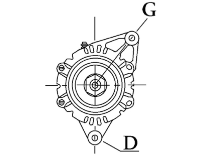 Côtes et dimensions de l'alternateur