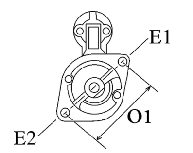 Côtes et dimensions du démarreur