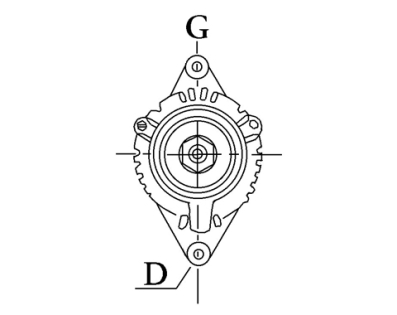 Côtes et dimensions de l'alternateur
