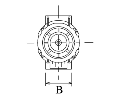 Côtes et dimensions de l'alternateur