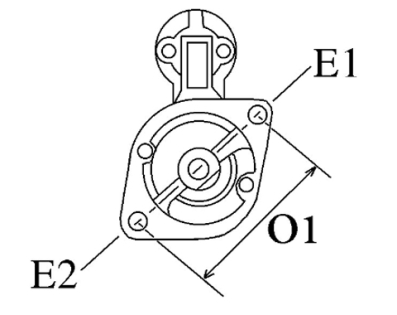 Côtes et dimensions du démarreur