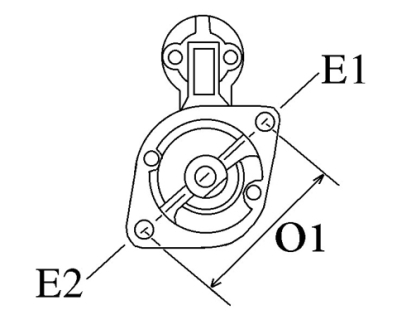 Côtes et dimensions du démarreur