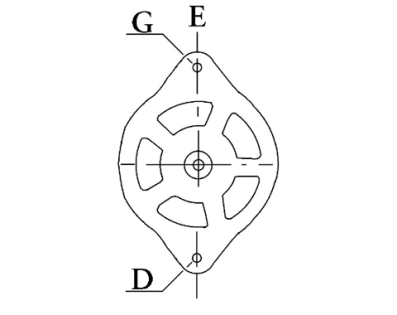Côtes et dimensions de l'alternateur