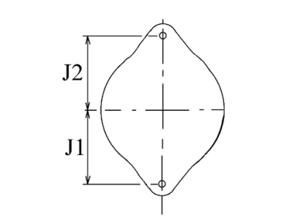 Côtes et dimensions de l'alternateur