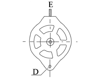 Côtes et dimensions de l'alternateur