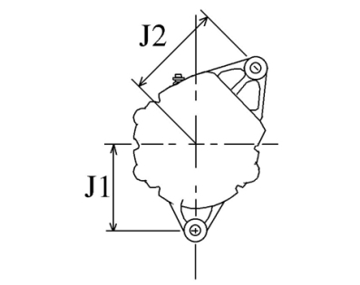 Côtes et dimensions de l'alternateur