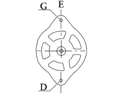 Côtes et dimensions de l'alternateur