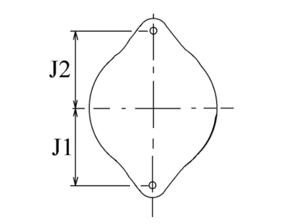Côtes et dimensions de l'alternateur