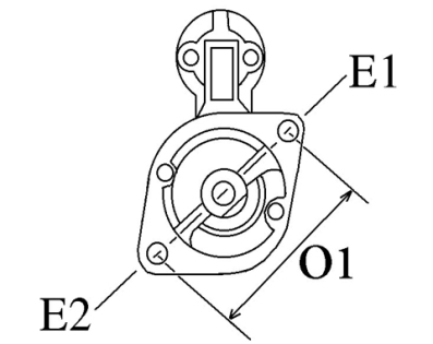 Côtes et dimensions du démarreur