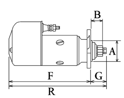 Côtes et dimensions du démarreur