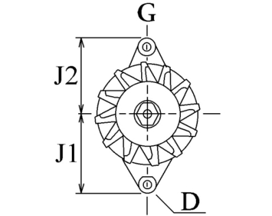 Côtes et dimensions de l'alternateur