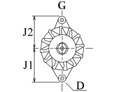 Côtes et dimensions de l'alternateur
